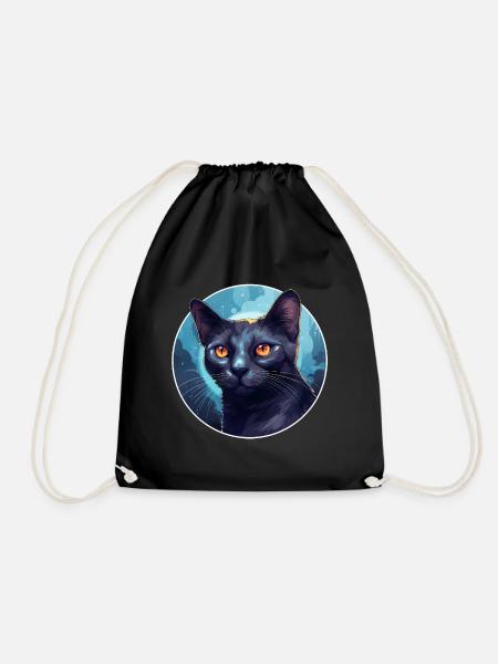 Russisch Blau Katze - Turnbeutel - Schwarz
