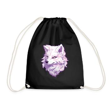 Wolf Anime - Drawstring Bag - black - Front