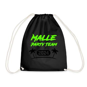 malle party team 2024 - Turnbeutel - Schwarz - Vorne