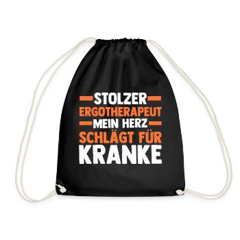 Ergotherapie Ergotherapeut - Turnbeutel - Schwarz - Vorne