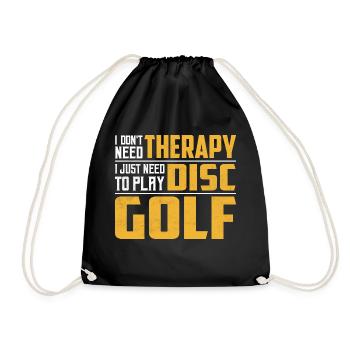 Je n’ai pas besoin de thérapie, j’ai juste besoin de jouer au disc golf - Sac de sport léger - noir - Devant