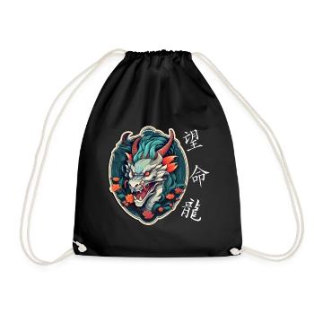 Chinesischer Drache, Dragon - Turnbeutel - Schwarz - Vorne