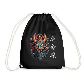 Chinesischer Drache, Dragon - Turnbeutel - Schwarz - Vorne