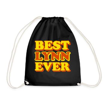 Lynn Vorname lustiges Geschenk - Turnbeutel - Schwarz - Vorne