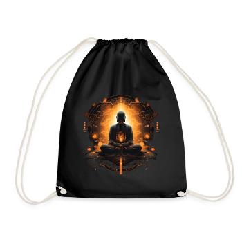 Buddha in Meditation - Turnbeutel - Schwarz - Vorne