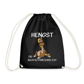 Hengst - Turnbeutel - Schwarz - Vorne