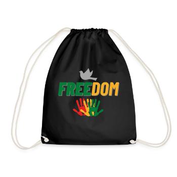 Freedom - Turnbeutel - Schwarz - Vorne