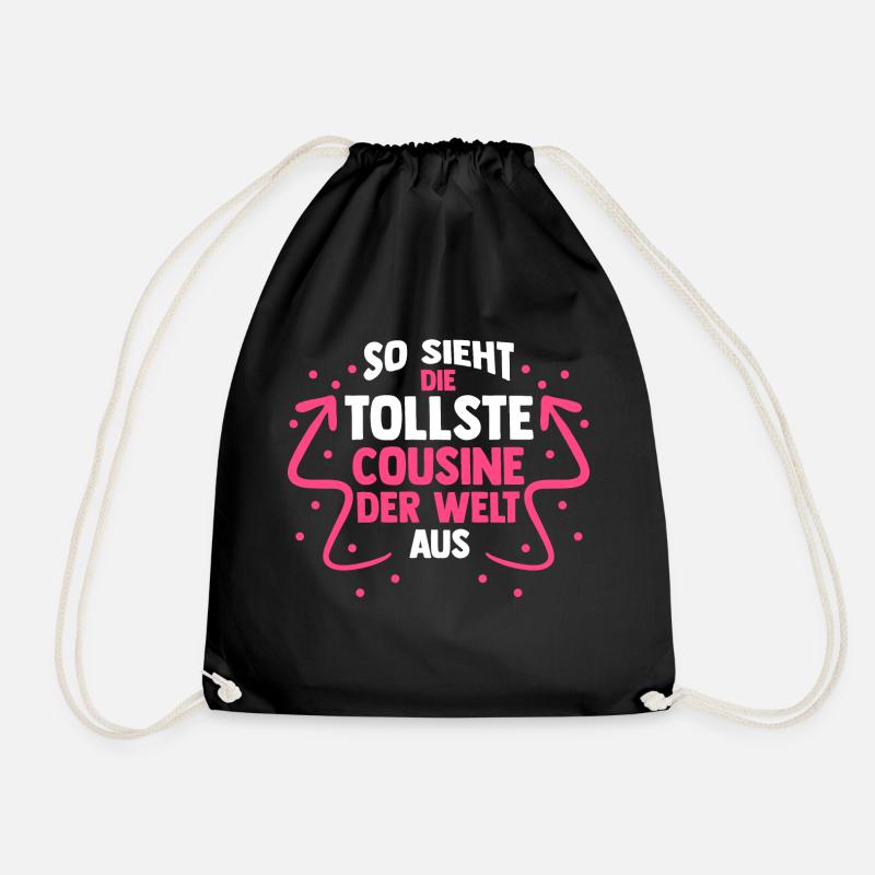 Cousinen Cousine - Turnbeutel - Schwarz