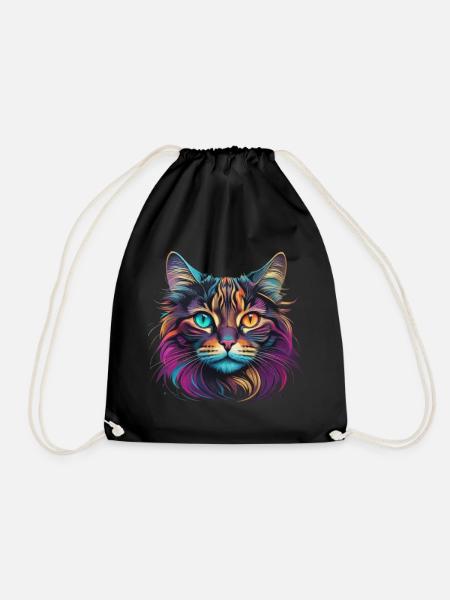 Tête de chat - Sac de sport léger - noir