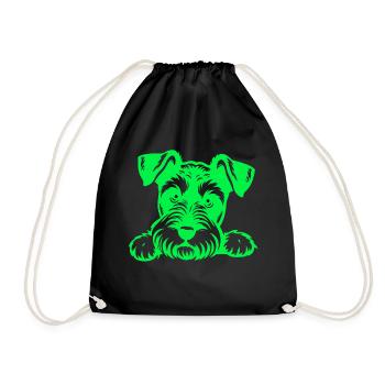 Chien chiot chien mignon Corgi aquarelle Art Cartoon Wof - Sac de sport léger - noir - Devant