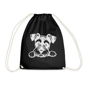 Chien chiot chien mignon Corgi aquarelle Art Cartoon Wof - Sac de sport léger - noir - Devant