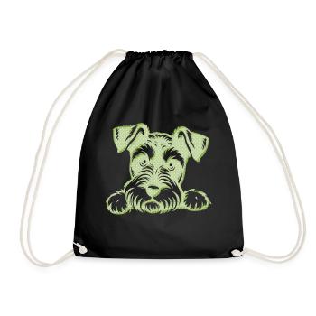 Chien chiot chien mignon Corgi aquarelle Art Cartoon Wof - Sac de sport léger - noir - Devant