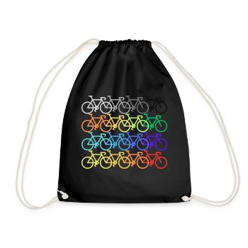 Ride a bike - Drawstring Bag - black - Front