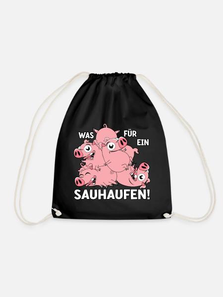 Was für ein Sauhaufen - Turnbeutel - Schwarz