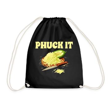 Funny Phuck It Laotian Cuisine - Drawstring Bag - black - Front