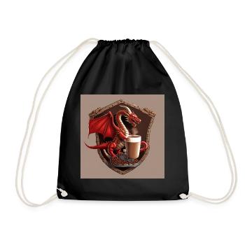 Welsh Coffee Shield - Drawstring Bag - black - Front