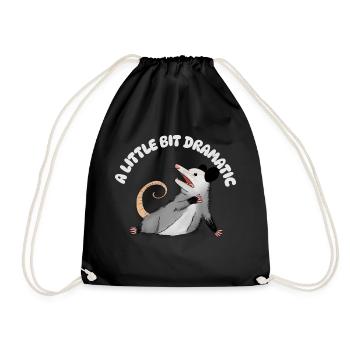 A little bit Dramatic - Opossum - Turnbeutel - Schwarz - Vorne