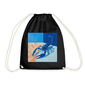 scorpion, bunt, tier, geschenk, geschenkidee - Turnbeutel - Schwarz - Vorne
