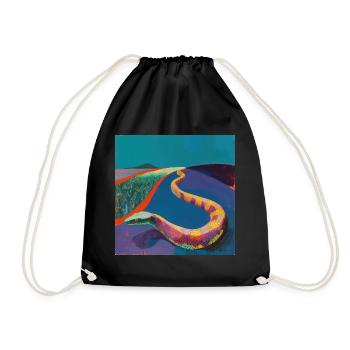 schlange, bunt, tier, geschenk, geschenkidee - Turnbeutel - Schwarz - Vorne