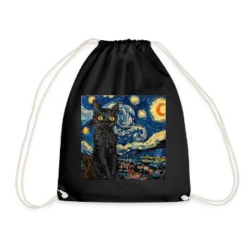 Chat, Motif De Chat - Sac de sport léger - noir - Devant