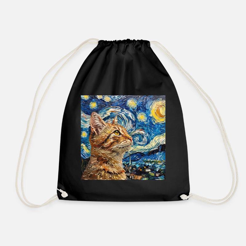 Katze, katzenmotiv - Turnbeutel - Schwarz