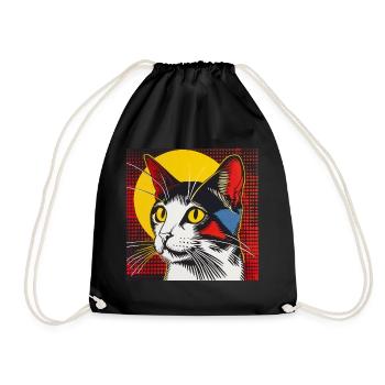 Chat, Motif De Chat - Sac de sport léger - noir - Devant