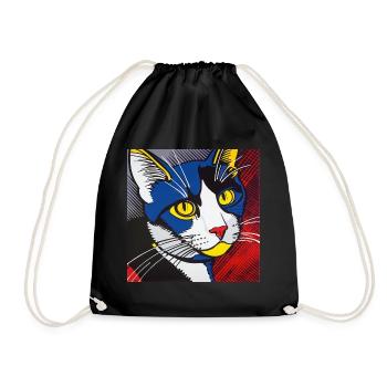 Chat, Motif De Chat - Sac de sport léger - noir - Devant