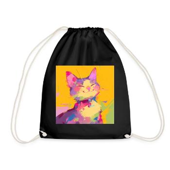 Chat, Motif De Chat - Sac de sport léger - noir - Devant