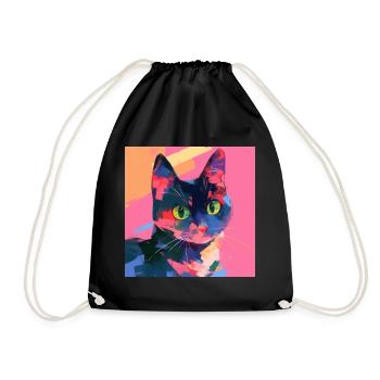 Chat, Motif De Chat - Sac de sport léger - noir - Devant