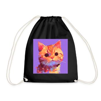 Chat, Motif De Chat - Sac de sport léger - noir - Devant