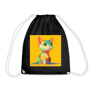 Chat, Motif De Chat - Sac de sport léger - noir - Devant