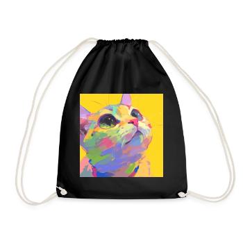 Chat, Motif De Chat - Sac de sport léger - noir - Devant