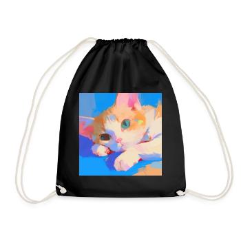 Chat, Motif De Chat - Sac de sport léger - noir - Devant