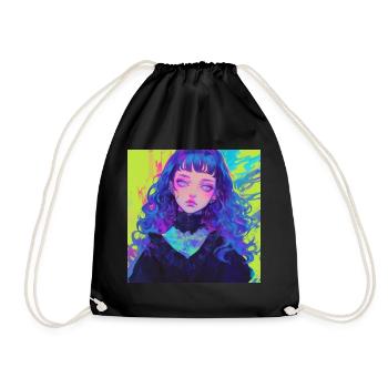 Anime, Fille Gothique, Waifu, Japon - Sac de sport léger - noir - Devant