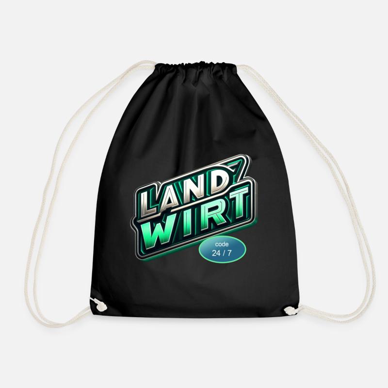 landwirt code - Turnbeutel - Schwarz