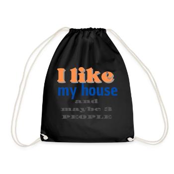 I like my house - Sac de sport léger - noir - Devant