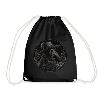 Pestdoktor Gothic Tod Steampunk Halloween - Turnbeutel - Schwarz - Vorne