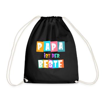Papa ist der Beste! - Turnbeutel - Schwarz - Vorne