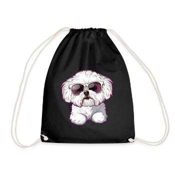 Bichon Frisé, Bichon Frise, Chien, Lunettes De Soleil - Sac de sport léger - noir - Devant