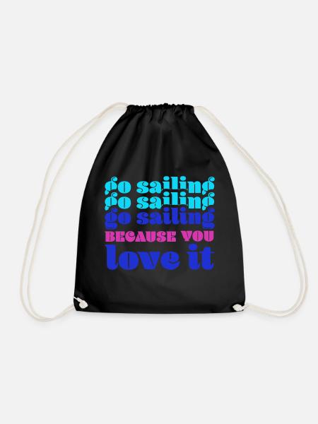 Go Sailing - Turnbeutel - Schwarz