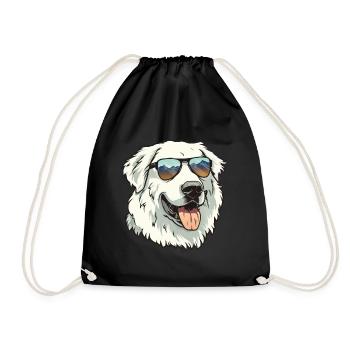 Pyrenäenberghund, Great Pyrenees, Hund - Turnbeutel - Schwarz - Vorne