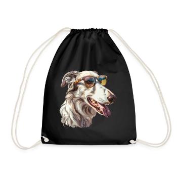 Borzoi, Borzoi, Dog, Sunglasses, Summer, Gift - Drawstring Bag - black - Front