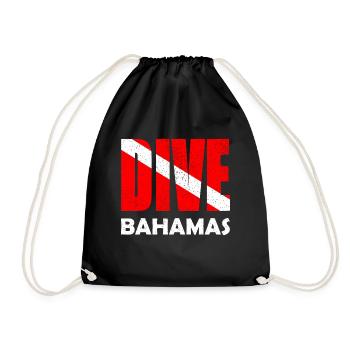 Dive Bahamas - Karibik - Caribbean - West Indies - Drawstring Bag - black - Front