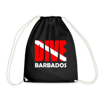 Dive Barbados - Karibik - Caribbean - West Indies - Drawstring Bag - black - Front