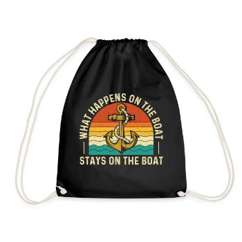 Ce qui se passe sur le bateau Reste sur le bateau - Sac de sport léger - noir - Devant