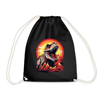 Tyrannosaure - Sac de sport léger - noir - Devant