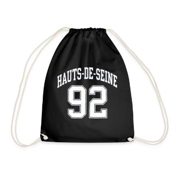 Hauts-de-Seine 92 - Sac de sport léger - noir - Devant