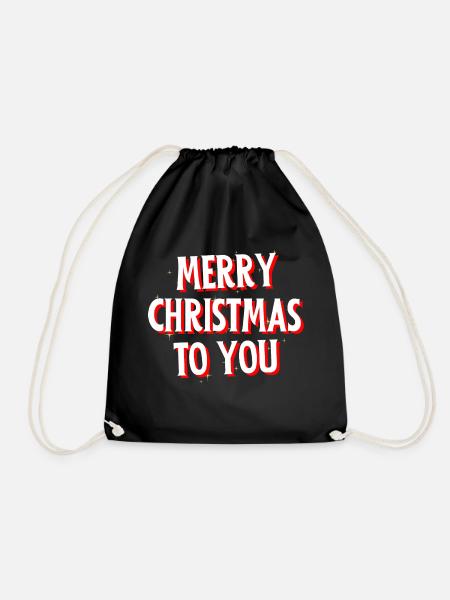 Merry Christmas to you - Turnbeutel - Schwarz