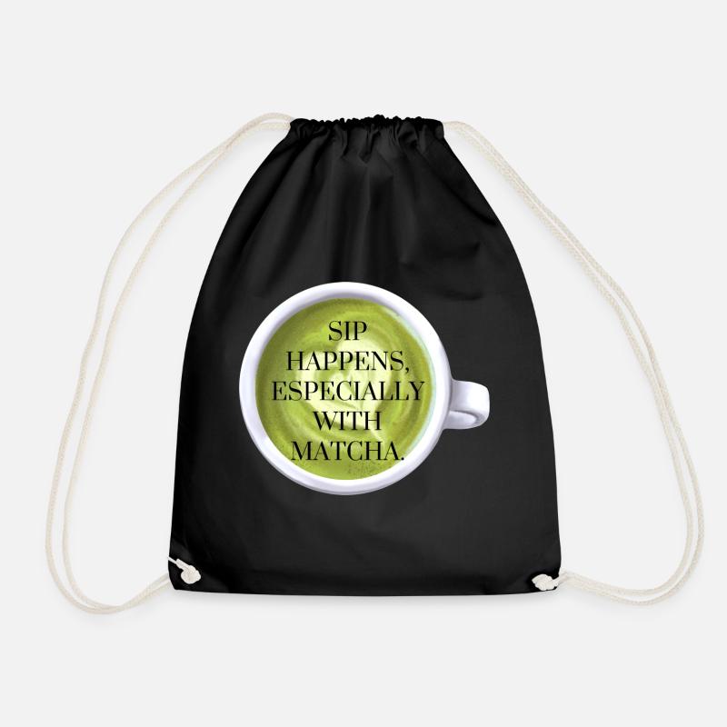 Matcha Sip - Turnbeutel - Schwarz