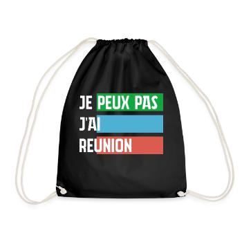 I can't I have a meeting - Drawstring Bag - black - Front